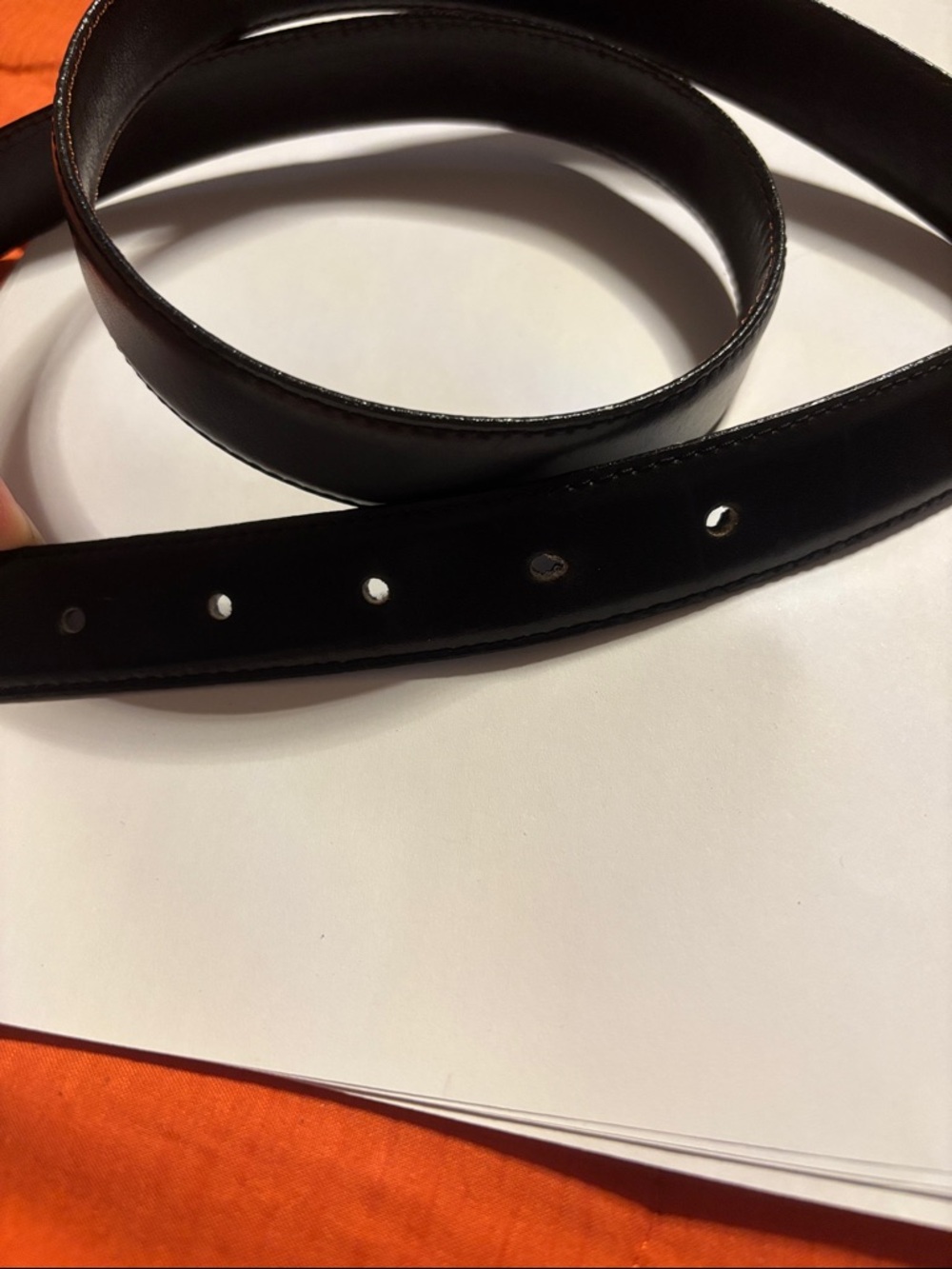 Yves Saint Laurent Black Leather Double-Wrap Belt with Gold Logo Buckle - Picture 2 of 6